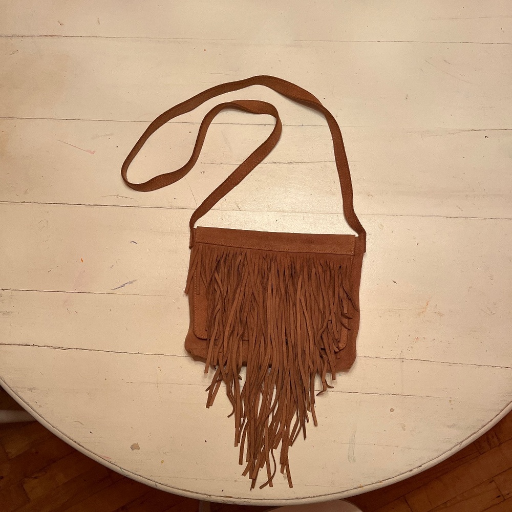 Brave Leather Fringe Crossbody Bag, Canadian Brand